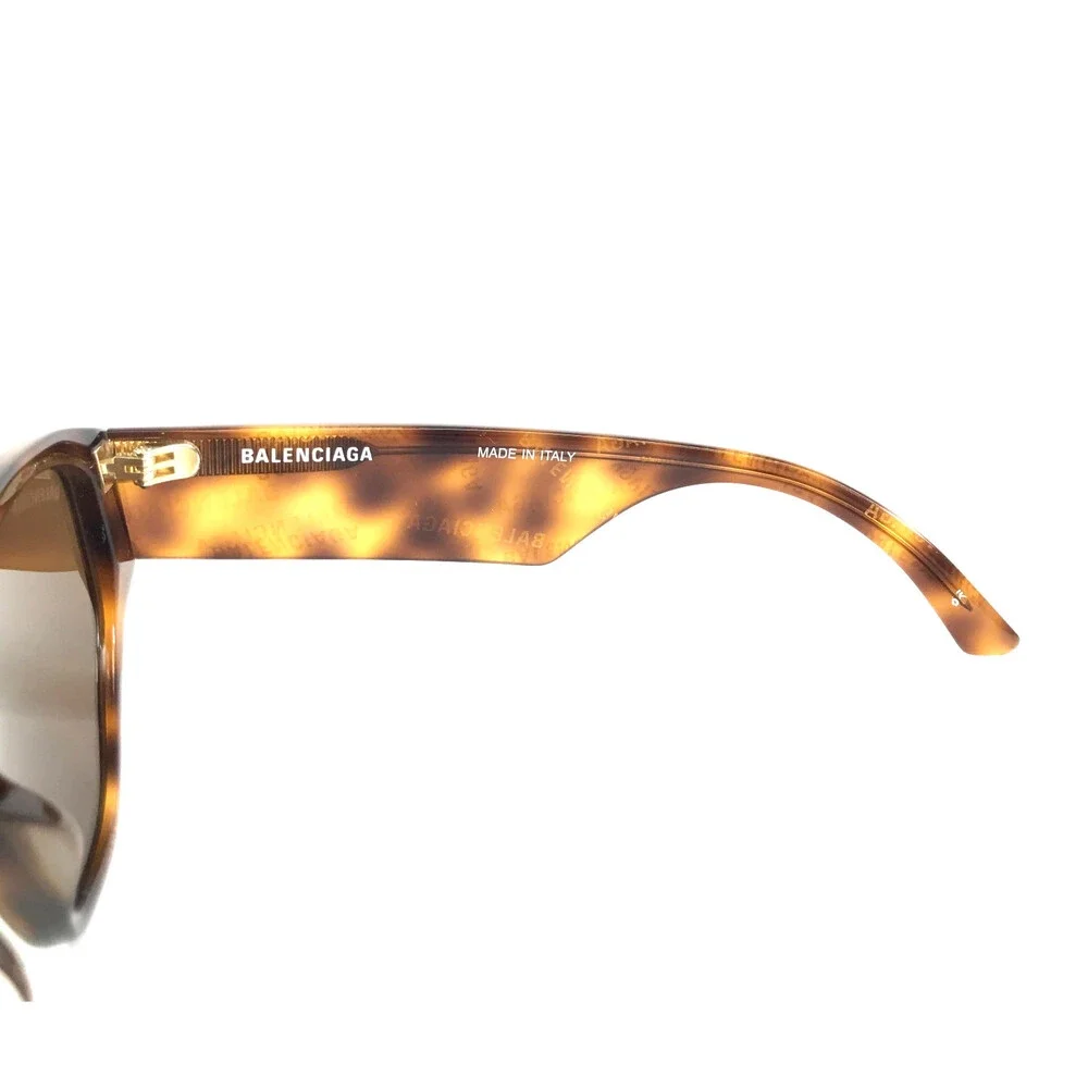 Balenciaga Sunglasses BB0097S 003 Tortoise Brown Cat Eye Frames w/ Brown Lenses